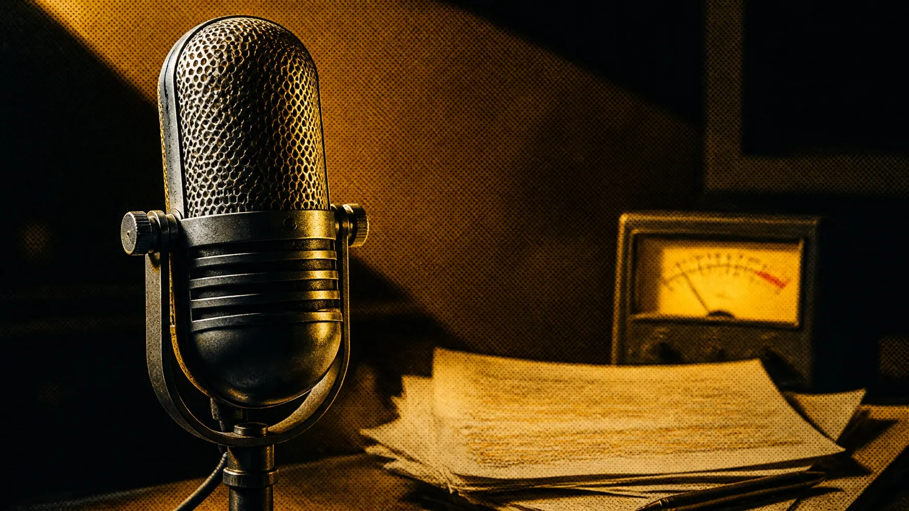 KMOJ 89.9 FM broadcast microphone
